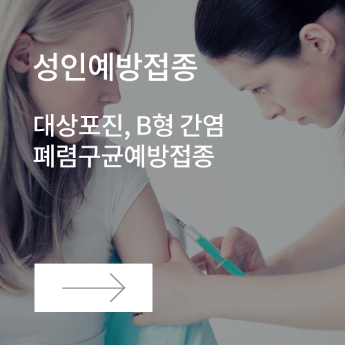 성인예방접종 대상포진, B형 간염 폐렴구균예방접종